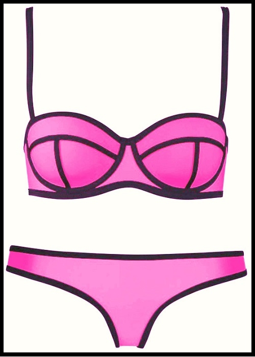 Lyserød bandage bikini